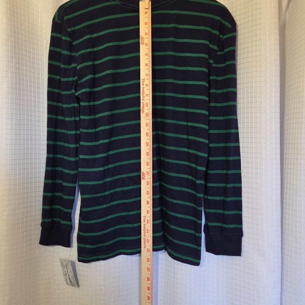 Kids Tommy Bahama  Shirt Longsleeve Stripe Size 16 XXL Green/ Blue NWT - Picture 3 of 6